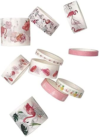 Гроздобер ленти за миење садови, Енјан 10 ролни јапонски маскирање декоративни ленти за DIY занаети и уметности, планери за списанија