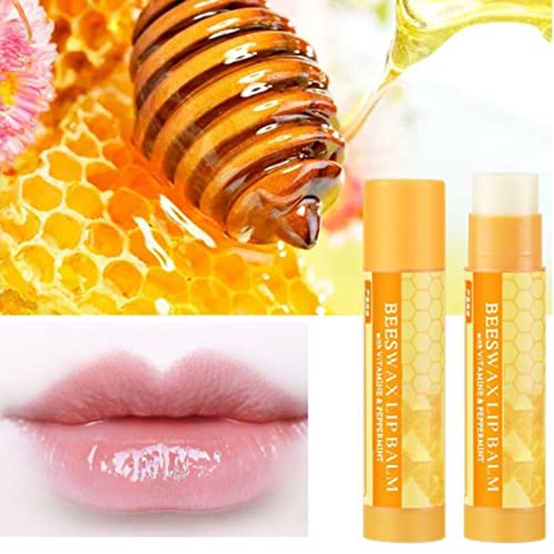 Мелем За Маска за усни, 4 Пакувајте Мелем За Усни Пчелин Восок За Секојдневна Употреба