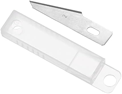 UXCELL 50PCS 41.5x24.3мм занаетчиски ножеви, сечила со голема брзина на хоби за хоби за замена Поставете уметнички сечила алатка за резба со