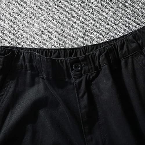 Менски пот панталони со грб џебови модни модни обични мулти -џеб патент тока машки карго панталони панталони товар