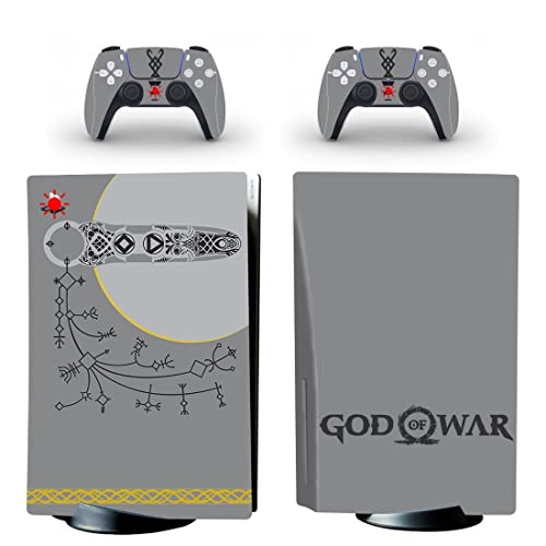 За PS5 Digital - Game God Најдоброто од војната PS4 - PS5 Конзола за кожа и контролори, винил кожа за PlayStation New DUC -765