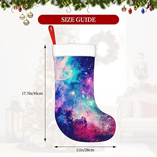 Cutedwarf Galaxy Cristma Codrings Божиќни украси на дрво Божиќни чорапи за Божиќни празнични забави подароци 18-инчи
