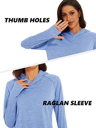 Magcomsen Women's upf 50+ Шукли за заштита од сонце со долги ракави лесни кошула Брзо суво за атлетски пешачење на отворено