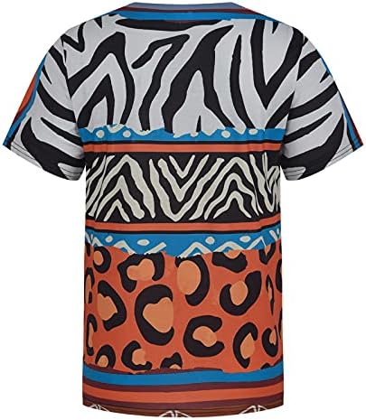 Менс графички маици гроздобер африкански племенски цветни обични врвови со кратки ракави за печатење на вратот, блуза со кошула S-5XL