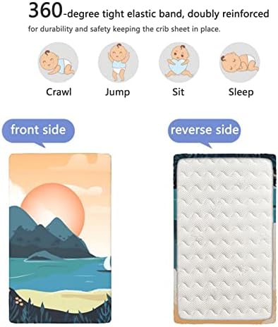 Теми за зајдисонце на Хаваи, вградени мини чаршафи, преносни мини креветчиња за кревет
