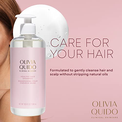 Клиничка клиничка нега на кожата Оливија Квидо, здрава коса шампон | Третман на коса и грижа за скалпот за мрсна коса | Шампон за оштетена