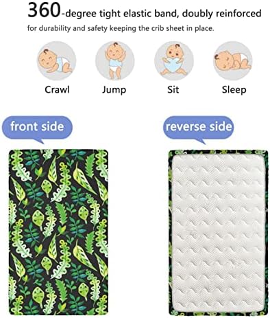 Остава тематски опремени мини члена со креветчиња, преносни мини чаршафи со меки и затегнати вградени чаршафи за креветчиња за креветчиња