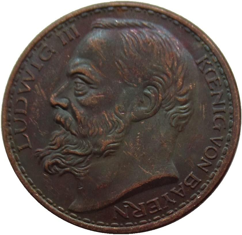 Германски 3 Марки 1913 Странска Реплика Бакарна Монета Комеморативна Монета