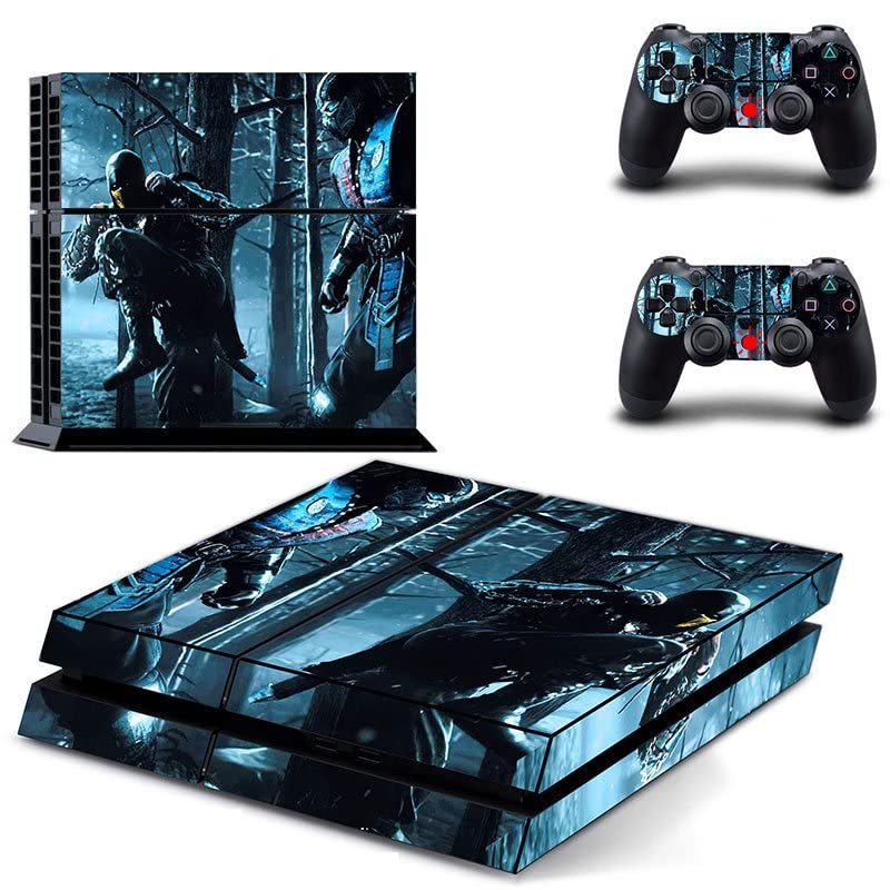 За PS4 Нормално - Игра Нинџа Мортал Најдобра војна Комбат X PS4 или PS5 налепница за кожа за PlayStation 4 или 5 конзола и контролори