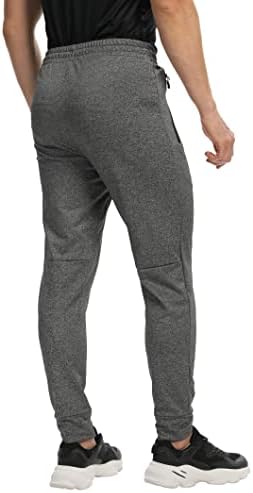 Машки сув фит џогер џогерни џемпери со џебови со патенти 2 пакувања џогери за вежбање салата за џогирање за мажи за мажи