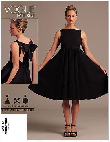 Модели на Vogue v1102 го промаши фустанот, со големина аа