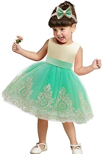 Avazu 0-6t Big Boolkont Pageant Чипка за везови фустан дете Дете за бебиња за девојчиња, фустани од туту наметка со глава со глава