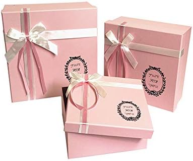 3 парчиња/Сет Фолија Златна Боја Квадратна Форма Кутии За Подароци За Подароци Денот На Мајката/Кутија За Пакување За Денот На Вљубените Декорација
