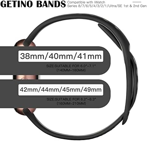 Getino компатибилен со Apple Watch Band 40mm 38mm 41mm 42m 44mm 45mm 49mm за жени мажи iWatch SE Ultra Series 8 7 6 5 4 3 2 1, стилски трајни