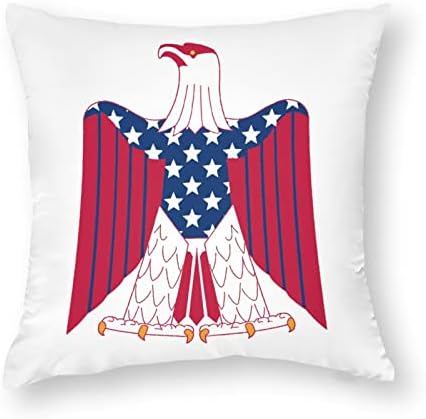 Американско знаме ќелав орел сет од 2 фрлања за фрлање перници за перници за перници за софа кауч спална соба