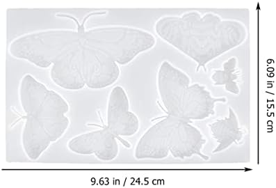 Pretyzoom 1 сет DIY epoxy смола од калапи за фендант калапи силиконски калапи за печење пеперутка пеперутка пеперутка