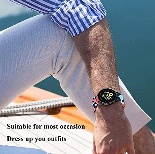 Замена на опсегот на Екизон 20мм Бранд за брзо издание, компатибилен со Samsung Gear S2 Band Gizmo Watch Galaxy Watch 42mm Galaxy Watch Active