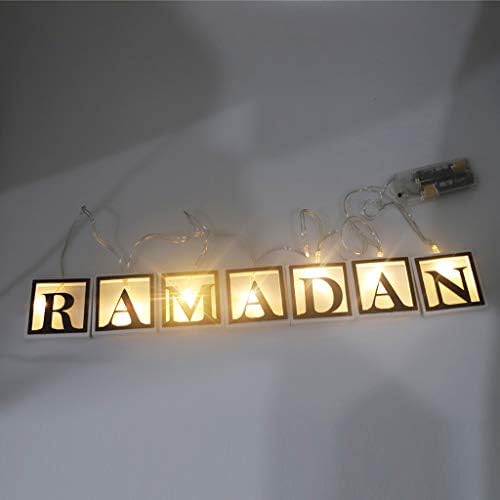 Декорации на Лианглин Ву Еид Мубарак Рамадан со LED жица светла ноќна ламба Рамадан висејќи приврзоци за простории