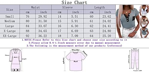 Тениска Кошула Жени Жени Мода Цврст Врв Блуза V Вратот Кратки Ракави Секси Врвот Копче Џеб Дневно Долги Ракави