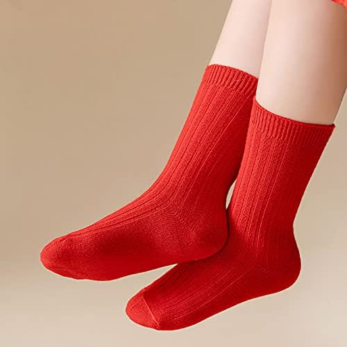 Детски чорапи есен и зимски празничен двоен пин црвени чорапи за момчиња и девојчиња