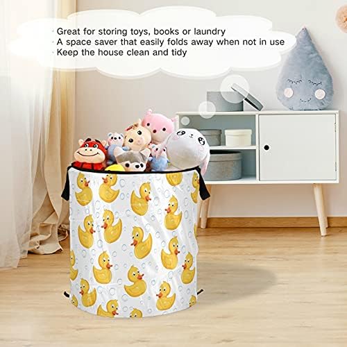 Yellowолта бебешка патка Попрска алишта за перење со капаци за складирање на капакот за складирање на капакот за пикник за патувања во стан