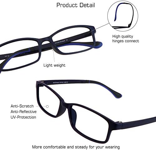 Очила за блокирање на сина светлина за жени/мажи, стилска квадратна рамка, анти -очила
