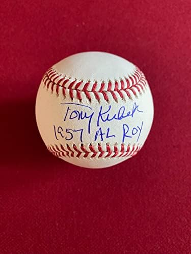 Тони Кубек го „автограмираше“ '57 Рој инс. Официјален бејзбол Јанки - автограмирани бејзбол