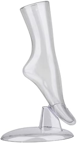 Аеиофу машки транспарентен манекен модел модел на стапало пластични чевли за патики чорапи стојат приказ на пластична чорап стојат калап транспарентна