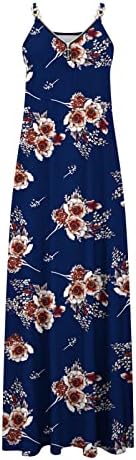 V Фустан за вратот за жени секси обични цветни цветни ракави летни макси фустани патент предна забава со долг фустан