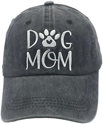 Lokidveенско куче мамо капаче везено потресено потресено памук тексас бејзбол капа
