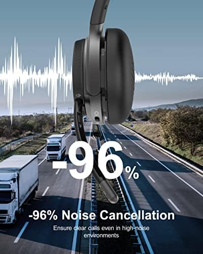 Слушалки за Bluetooth Bluetooth, безжични слушалки со ENC бучава откажување на топката за топови за микрофон, v5.0 рачни слушалки
