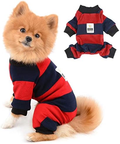 Selmai turtleneck pjs за мали кучиња скокање пижами мода лента за домашна облека мека топла облека за спиење, зима 4 нозе за средно кученце