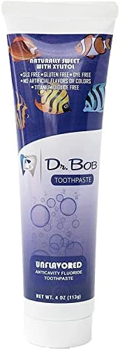 Д -р Боб Неомилена паста за заби Природно ксилитол Бебе дете Детска паста за заби со флуорид за чувствителни заби без вештачки вкусови