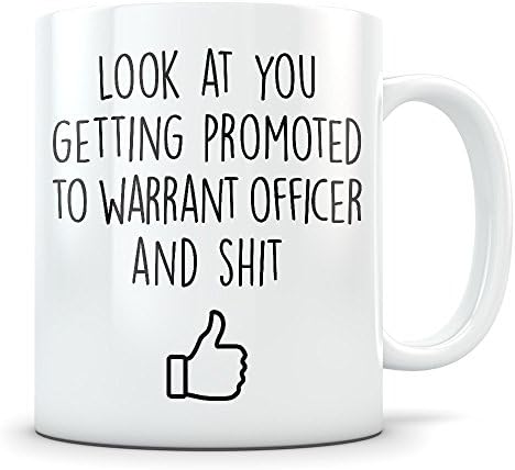 Подарок за промоција на офицер за налог за мажи и жени - промовирани воени редови Sgt. Честитки кафе кригла за армија, морнарица или воздухопловни