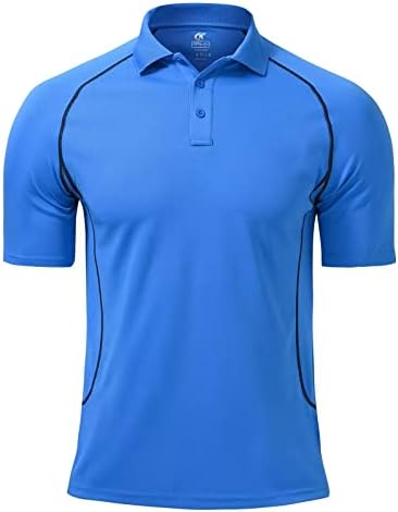 Класични кошула за маички од мажјак од Yukaichen, Класични кошули за голф, со дизајн на трим за шиење