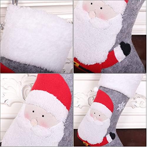 Среќно Божиќни висечки чорапи Цртан филм Дедо Мраз Снегулка Шокани чоколади слатки држачи порибување на Xmas дрво виси приврзок