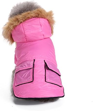 Ранфи ветернофно мало кучиња худи домашно милениче ров палто Зимско руно наредени палта ладно време со качулка, кученце кученце памук пакувана