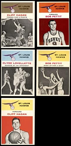 1961-62 Флеер Сент Луис Хокс екипа сет Сент Луис Хокс ВГ/екс Хокс