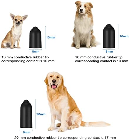 Jipimon кучиња шок јака гума совети 12 парчиња за обука на јака за замена на силиконските опфаќа повеќето брендови на шок -јака