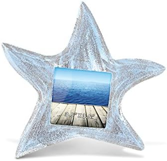 COTA Global Pacific Starfish Beach 3.5x3.5 рамка - Photoвездена риба фото рамка за меморија за летни одмори, рачно изработена тропска