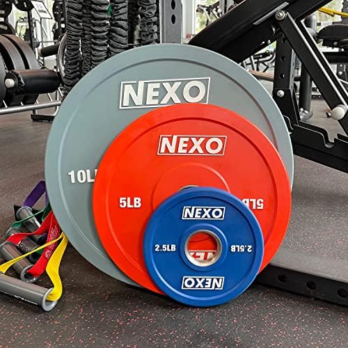 Nexo 2.5lb сина гумена браперска плоча пар - Премиум мат финиш 2x 2,5lb Плоча за тежина на вкрстена обука