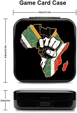 Црна моќност Африка за мапи за мапи за игри со карти за прекинувач за префрлување на преклопување, преносен преносен кутија за складирање со 24