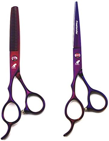 Xjpb ножици за коса Барбер ножици за сечење на косата ножици за фризури за слабеење на текстура 6.0inch ножици на левата рака