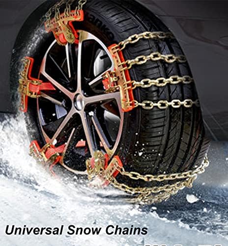 Универзални синџири на снежни ланци за влечење на гуми за снег, преносни синџири за снежни гуми за SUV автомобили пикап камиони RV анти-лизгачки