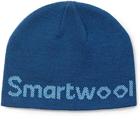 SmartWool Merino Wool „SmartWool“ Окриен лого Beanie за мажи и жени, Лагуна Сина, една големина