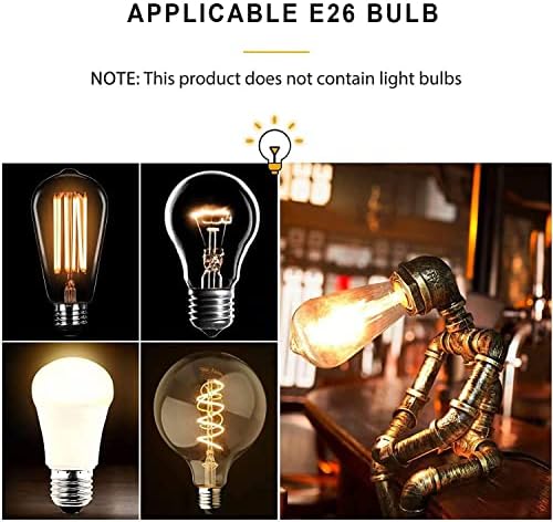 Zglcqsgy ретро светилки Индустриски роботски ламби Steampunk LAMP роботска ламба цевки ладни ламби, мислител ламба, индустриска вода