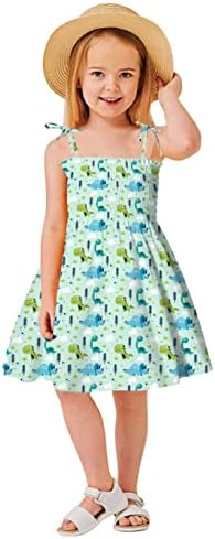 Девојче на федерапско дете Девојче летен фустан Сонк на сончоглед фустани без грб дино пеперутка јагода од јагода на возраст од 2-7 години