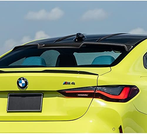 Q1-TECH, Спојлер На Покривот На Задното Стакло Компатибилен Со 2021-2023 BMW 4-Серија 430i 440i Купе / М4 Купе Само, Вистинско Стакло