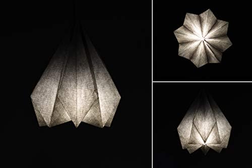 Браунфолдс сива хартија Оригами ламба сенка; Единечен пакет со ванила блаженство
