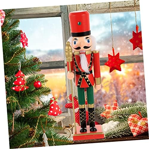 Амосфун Божиќ оревчери минијатурни подароци дрвени кукли приврзоци дрвени оревици играчки домаќинство дете дрво